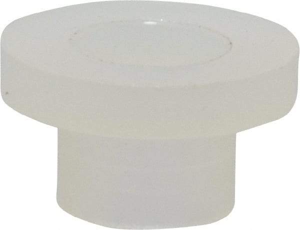 Made in USA - #8 Screw, 1/8" Shoulder Length, Nylon Shoulder Washer - Natural, 11/32" Flange Diam, 1/16" Flange Thickness, 0.173" ID, 0.205" OD - Industrial Tool & Supply