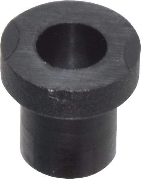 Made in USA - #2 Screw, 1/8" Shoulder Length, Nylon Shoulder Washer - Black, 0.181" Flange Diam, 3/64" Flange Thickness, 0.09" ID, 0.12" OD - Industrial Tool & Supply