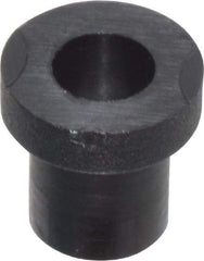 Made in USA - #2 Screw, 1/8" Shoulder Length, Nylon Shoulder Washer - Black, 0.181" Flange Diam, 3/64" Flange Thickness, 0.09" ID, 0.12" OD - Industrial Tool & Supply