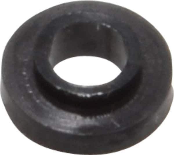 Made in USA - #4 Screw, 1/32" Shoulder Length, Nylon Shoulder Washer - Black, 0.235" Flange Diam, 3/64" Flange Thickness, 0.115" ID, 0.145" OD - Industrial Tool & Supply