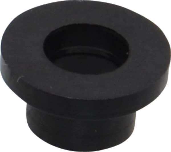 Made in USA - #10 Screw, 9/64" Shoulder Length, Nylon Shoulder Washer - Black, 0.399" Flange Diam, 1/16" Flange Thickness, 0.2" ID, 0.26" OD - Industrial Tool & Supply