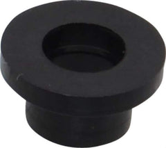 Made in USA - #10 Screw, 9/64" Shoulder Length, Nylon Shoulder Washer - Black, 0.399" Flange Diam, 1/16" Flange Thickness, 0.2" ID, 0.26" OD - Industrial Tool & Supply