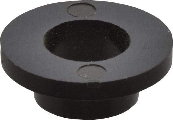 Made in USA - 1/4" Screw, 1/8" Shoulder Length, Nylon Shoulder Washer - Black, 0.513" Flange Diam, 1/16" Flange Thickness, 0.26" ID, 5/16" OD - Industrial Tool & Supply