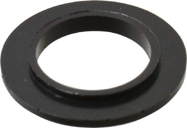 Made in USA - 3/8" Screw, 1/32" Shoulder Length, Nylon Shoulder Washer - Black, 0.622" Flange Diam, 3/64" Flange Thickness, 0.383" ID, 0.434" OD - Industrial Tool & Supply
