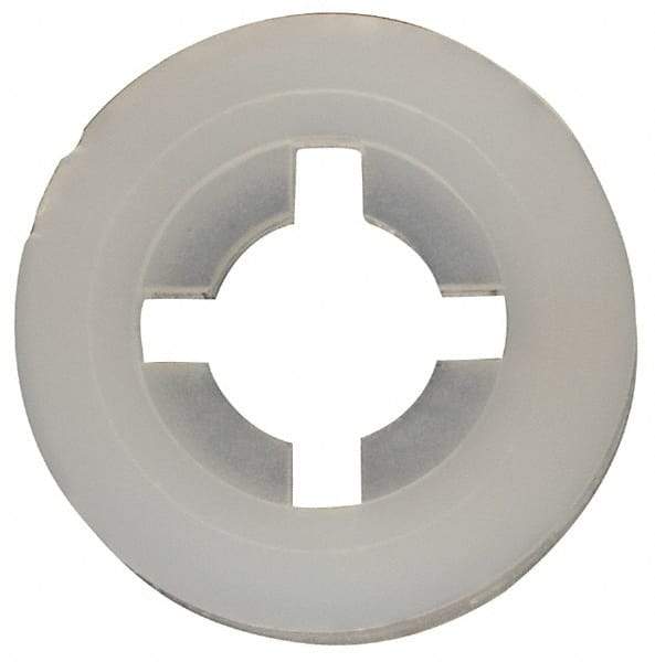 Made in USA - #6 Screw, 0.128" ID, Nylon Internal Tooth Lock Washer - 21/64" OD, Grade 6/6 - Industrial Tool & Supply