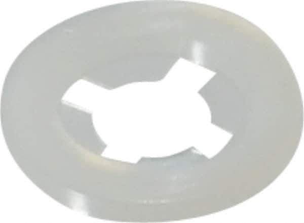 Made in USA - 1/4" Screw, 0.234" ID, Nylon Internal Tooth Lock Washer - 19/32" OD, Grade 6/6 - Industrial Tool & Supply