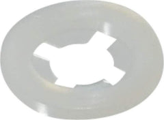 Made in USA - 1/4" Screw, 0.234" ID, Nylon Internal Tooth Lock Washer - 19/32" OD, Grade 6/6 - Industrial Tool & Supply