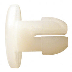 Made in USA - 0.093" Hole Diam, 0.24" OAL, Split Shank, Nylon Panel Rivet - Industrial Tool & Supply
