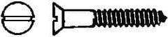 Value Collection - #14, 3/4" OAL, Slotted Drive, Flat Head Wood Screw - ASME B18.6.1, Brass - Industrial Tool & Supply