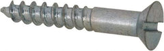 Value Collection - #3, 5/8" OAL, Slotted Drive, Flat Head Wood Screw - Zinc Plated Steel, Grade 2 - Industrial Tool & Supply
