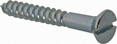 Value Collection - #5, 1" OAL, Slotted Drive, Flat Head Wood Screw - Zinc Plated Steel, Grade 2 - Industrial Tool & Supply