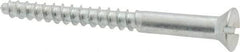Value Collection - #8, 1-3/4" OAL, Slotted Drive, Flat Head Wood Screw - Zinc Plated Steel, Grade 2 - Industrial Tool & Supply