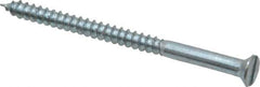Value Collection - #8, 2-1/2" OAL, Slotted Drive, Flat Head Wood Screw - Zinc Plated Steel, Grade 2 - Industrial Tool & Supply