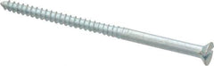 Value Collection - #8, 3" OAL, Slotted Drive, Flat Head Wood Screw - Zinc Plated Steel, Grade 2 - Industrial Tool & Supply