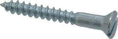 Value Collection - #10, 1-1/2" OAL, Slotted Drive, Flat Head Wood Screw - Zinc Plated Steel, Grade 2 - Industrial Tool & Supply