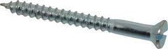 Value Collection - #10, 2" OAL, Slotted Drive, Flat Head Wood Screw - Zinc Plated Steel, Grade 2 - Industrial Tool & Supply