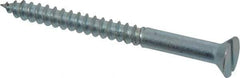 Value Collection - #10, 2-1/4" OAL, Slotted Drive, Flat Head Wood Screw - Zinc Plated Steel, Grade 2 - Industrial Tool & Supply