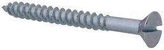 Value Collection - #12, 2-1/4" OAL, Slotted Drive, Flat Head Wood Screw - Zinc Plated Steel, Grade 2 - Industrial Tool & Supply
