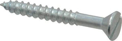 Value Collection - #14, 2" OAL, Slotted Drive, Flat Head Wood Screw - Zinc Plated Steel, Grade 2 - Industrial Tool & Supply