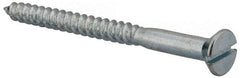 Value Collection - #14, 3" OAL, Slotted Drive, Flat Head Wood Screw - Zinc Plated Steel, Grade 2 - Industrial Tool & Supply