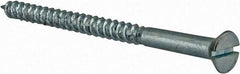 Value Collection - #14, 3-1/2" OAL, Slotted Drive, Flat Head Wood Screw - Zinc Plated Steel, Grade 2 - Industrial Tool & Supply