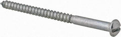 Value Collection - #6, 2" Length Under Head, Slotted Drive, Round Head Wood Screw - Zinc Plated Steel, Grade 2 - Industrial Tool & Supply