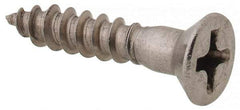 Value Collection - #6, 3/4" OAL, Phillips Drive, Flat Head Wood Screw - Stainless Steel, Grade 18-8 - Industrial Tool & Supply