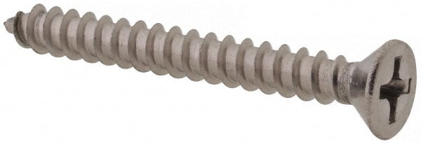 Value Collection - #6, 1-1/4" OAL, Phillips Drive, Flat Head Wood Screw - Industrial Tool & Supply