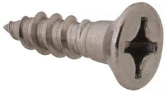 Value Collection - #10, 3/4" OAL, Phillips Drive, Flat Head Wood Screw - Stainless Steel, Grade 18-8 - Industrial Tool & Supply