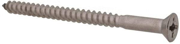 Value Collection - #12, 3" OAL, Phillips Drive, Flat Head Wood Screw - Stainless Steel, Grade 18-8 - Industrial Tool & Supply