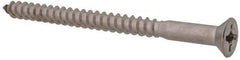 Value Collection - #12, 3" OAL, Phillips Drive, Flat Head Wood Screw - Stainless Steel, Grade 18-8 - Industrial Tool & Supply