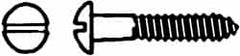 Value Collection - #6, 1" Length Under Head, Slotted Drive, Round Head Wood Screw - Industrial Tool & Supply