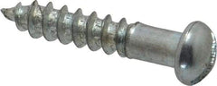Value Collection - #5, 5/8" Length Under Head, Slotted Drive, Round Head Wood Screw - Zinc Plated Steel, Grade 2 - Industrial Tool & Supply