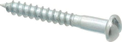 Value Collection - #8, 1-1/4" Length Under Head, Slotted Drive, Round Head Wood Screw - Zinc Plated Steel, Grade 2 - Industrial Tool & Supply