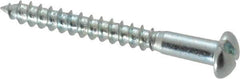 Value Collection - #8, 1-1/2" Length Under Head, Slotted Drive, Round Head Wood Screw - Zinc Plated Steel, Grade 2 - Industrial Tool & Supply