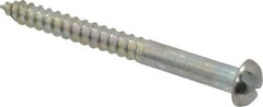 Value Collection - #8, 1-3/4" Length Under Head, Slotted Drive, Round Head Wood Screw - Zinc Plated Steel, Grade 2 - Industrial Tool & Supply