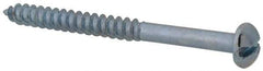 Value Collection - #8, 2" Length Under Head, Slotted Drive, Round Head Wood Screw - Zinc Plated Steel, Grade 2 - Industrial Tool & Supply
