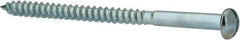 Value Collection - #8, 2-1/2" Length Under Head, Slotted Drive, Round Head Wood Screw - Zinc Plated Steel, Grade 2 - Industrial Tool & Supply