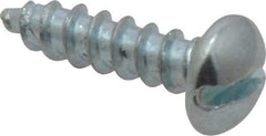 Value Collection - #10, 3/4" Length Under Head, Slotted Drive, Round Head Wood Screw - Zinc Plated Steel, Grade 2 - Industrial Tool & Supply