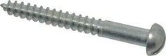 Value Collection - #10, 1-3/4" Length Under Head, Slotted Drive, Round Head Wood Screw - Zinc Plated Steel, Grade 2 - Industrial Tool & Supply