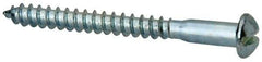 Value Collection - #10, 2" Length Under Head, Slotted Drive, Round Head Wood Screw - Zinc Plated Steel, Grade 2 - Industrial Tool & Supply