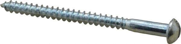 Value Collection - #10, 2-1/2" Length Under Head, Slotted Drive, Round Head Wood Screw - Zinc Plated Steel, Grade 2 - Industrial Tool & Supply