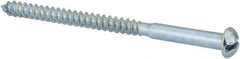 Value Collection - #10, 3" Length Under Head, Slotted Drive, Round Head Wood Screw - Zinc Plated Steel, Grade 2 - Industrial Tool & Supply