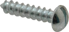 Value Collection - #12, 1" Length Under Head, Slotted Drive, Round Head Wood Screw - Zinc Plated Steel, Grade 2 - Industrial Tool & Supply