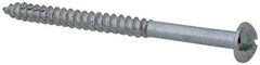 Value Collection - #12, 3" Length Under Head, Slotted Drive, Round Head Wood Screw - Zinc Plated Steel, Grade 2 - Industrial Tool & Supply