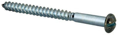 Value Collection - #14, 3" Length Under Head, Slotted Drive, Round Head Wood Screw - Zinc Plated Steel, Grade 2 - Industrial Tool & Supply