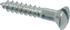 Value Collection - #5, 3/4" Length Under Head, Slotted Drive, Oval Head Wood Screw - ASME B18.6.1, Zinc Plated Steel, Grade 2 - Industrial Tool & Supply