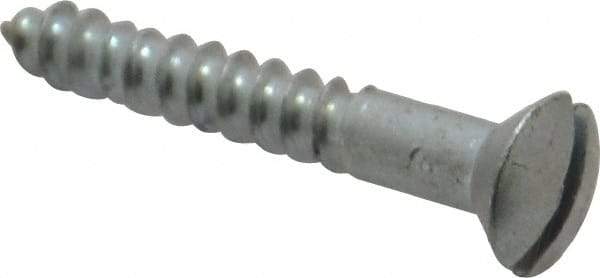 Value Collection - #6, 1" Length Under Head, Slotted Drive, Oval Head Wood Screw - ASME B18.6.1, Zinc Plated Steel, Grade 2 - Industrial Tool & Supply