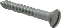 Value Collection - #6, 1" Length Under Head, Slotted Drive, Oval Head Wood Screw - ASME B18.6.1, Zinc Plated Steel, Grade 2 - Industrial Tool & Supply