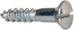 Value Collection - #10, 1" Length Under Head, Slotted Drive, Oval Head Wood Screw - ASME B18.6.1, Zinc Plated Steel, Grade 2 - Industrial Tool & Supply